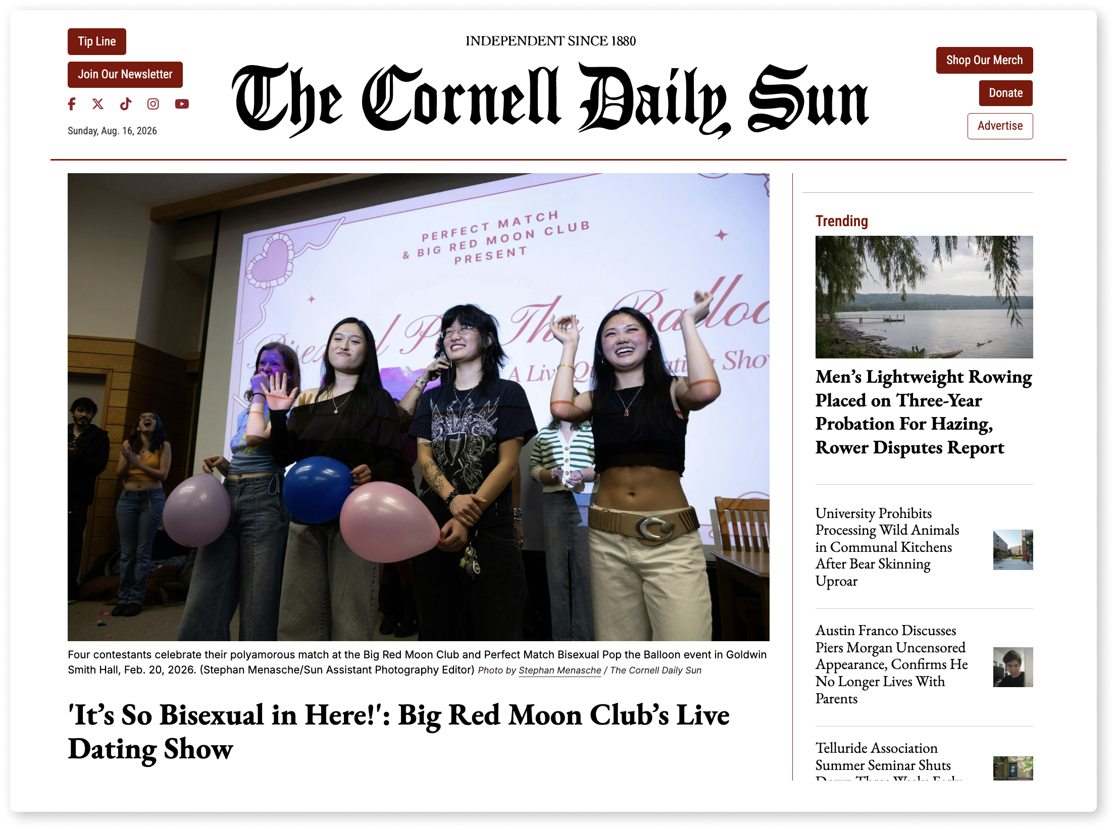 Cornell Daily Sun coverage.