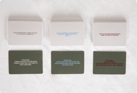 Sample prompt cards from the deck.